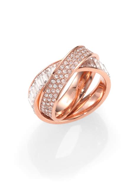 michael kors white gold ring|michael kors rose gold jewelry.